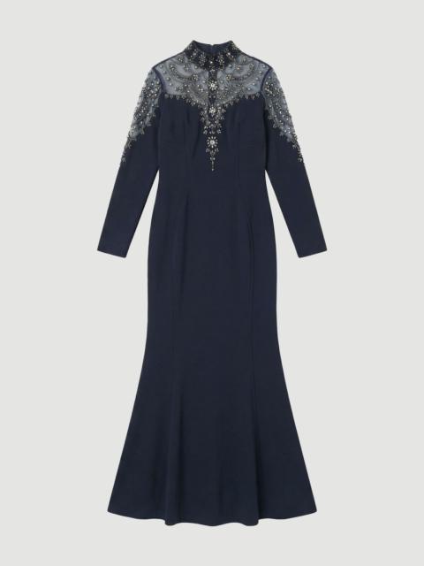 KAREN MILLEN Plus Size Premium Crystal Embellished Woven Maxi Dress