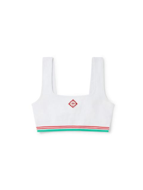 CASABLANCA Seamless Ribbed Cycling Top