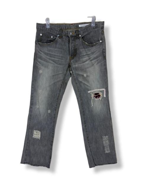 Other Designers Designer × Issey Miyake × Japanese Brand - Distressed Issey Miyake Sunao Kuwahara Patches Denim