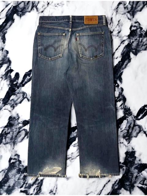 Other Designers Edwin Japan 503z Edition Distressed Blue Jean Straigt Cut h'