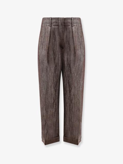 Brunello Cucinelli Trousers With Lurex Effect