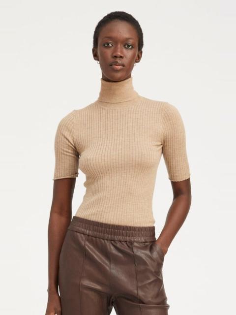 SPRWMN CAMEL CASHMERE TURTLENECK