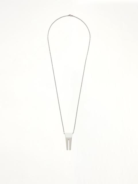Rick Owens Open Trunk Charm Necklace in Silver