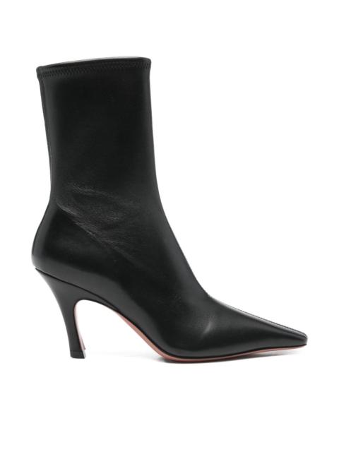 Amina Muaddi Jamie leather boots