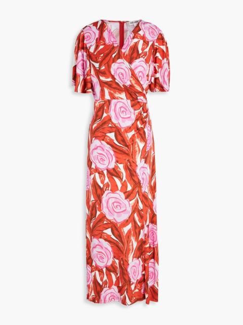 DIANE VON FURSTENBERG Zetna wrap-effect floral-print jersey midi dress