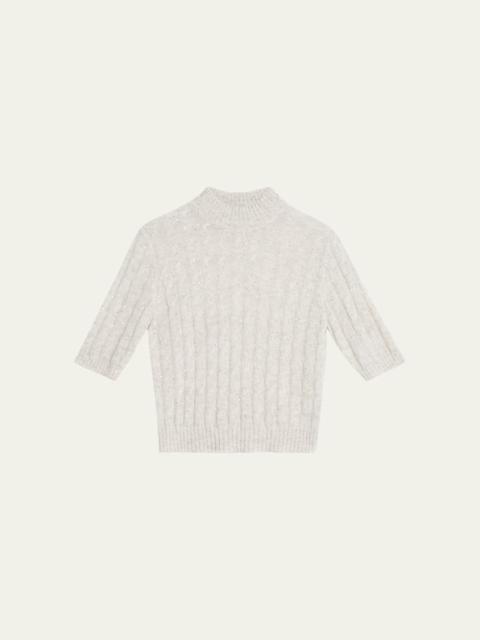 Brunello Cucinelli Glam Cable-Knit Mohair Sweater