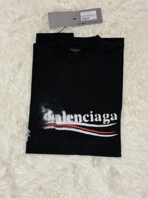 BALENCIAGA BALENCIAGA Political Stencil T Shirt Black White