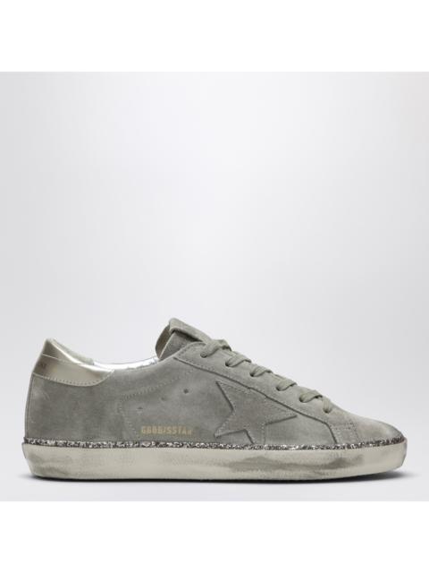 Golden Goose Golden Goose Super-Star Taupe Grey/Glitter Suede Sneakers Women