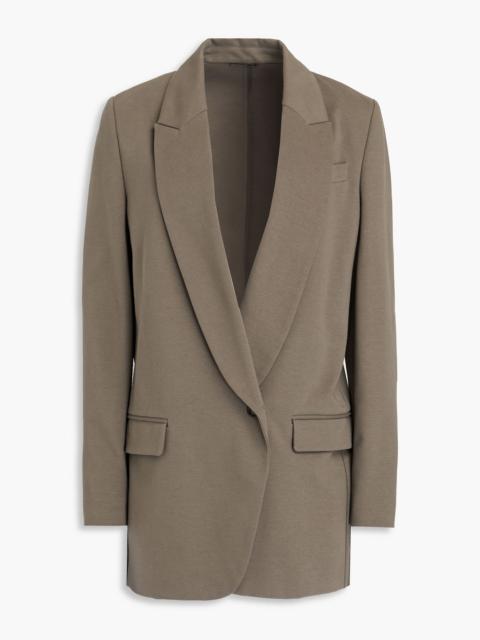 Brunello Cucinelli Bead-embellished cotton-blend jersey blazer