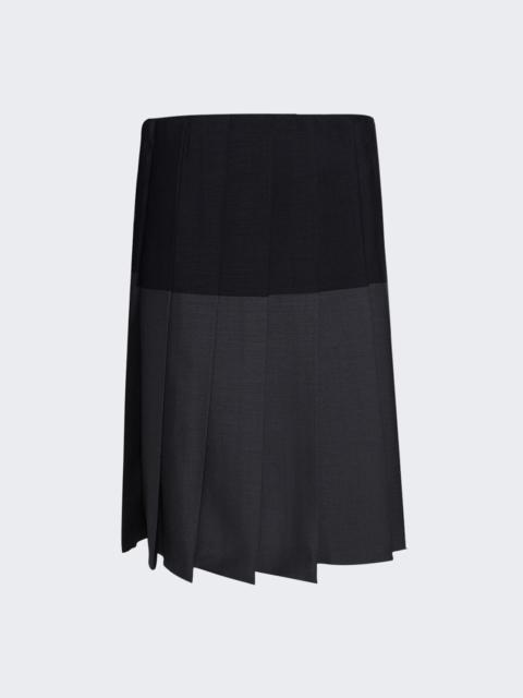 Miu Miu Bicolore Skirt Hematite And Navy