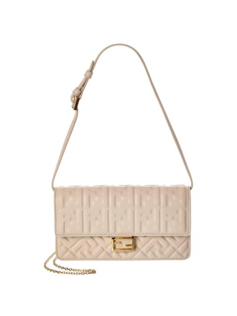 FENDI FENDI Baguette FF Leather Wallet On Chain