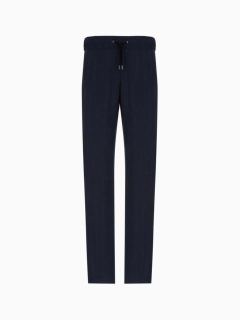 GIORGIO ARMANI ICON CUPRO DRAWSTRING TROUSERS