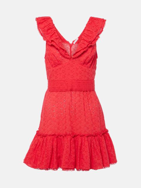 Poupette St Barth Bruna ruffled cotton minidress