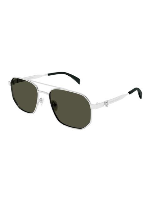 Alexander McQueen Alexander McQueen Green Pilot Men's Sunglasses AM0458S 003 58