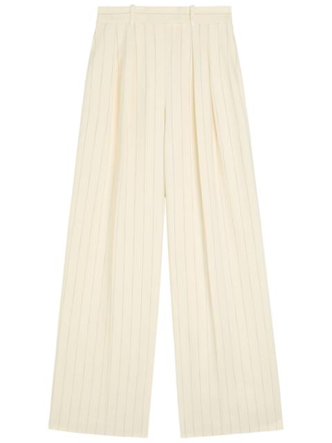 ANINE BING Anine Bing Lou Pinstriped Wide-leg Trousers
