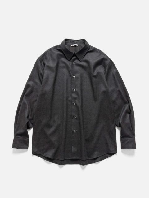AURALEE Super Light Wool Shirt Top Charcoal