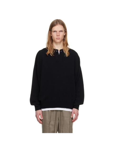 Fear of God Black Fine Knit Henley