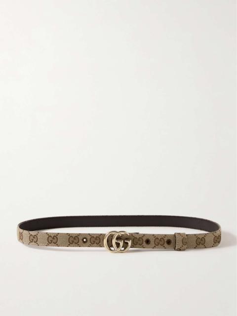 GG Marmont canvas-jacquard belt Beige