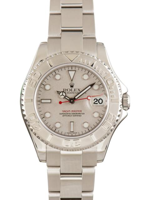ROLEX Used Lady Rolex Yacht-Master 35 Ref 168622 Platinum Bezel