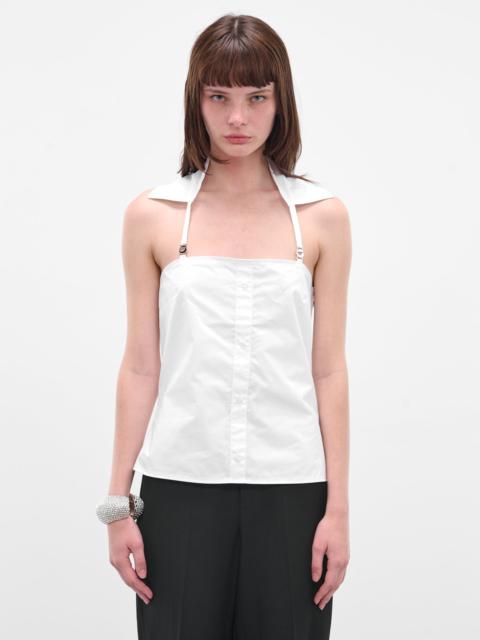 COPERNI White Collared Halter Bustier