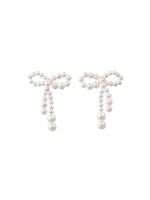 SOPHIE BILLE BRAHE Rosette de Perles Bow Earrings