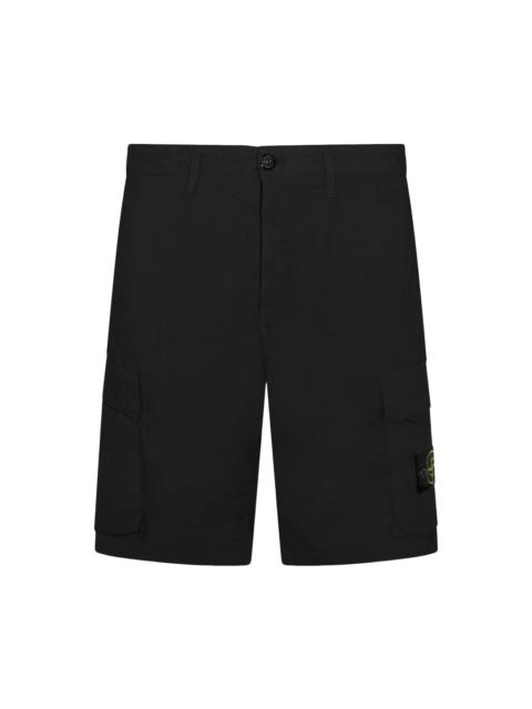 Stone Island Black Cotton Shorts