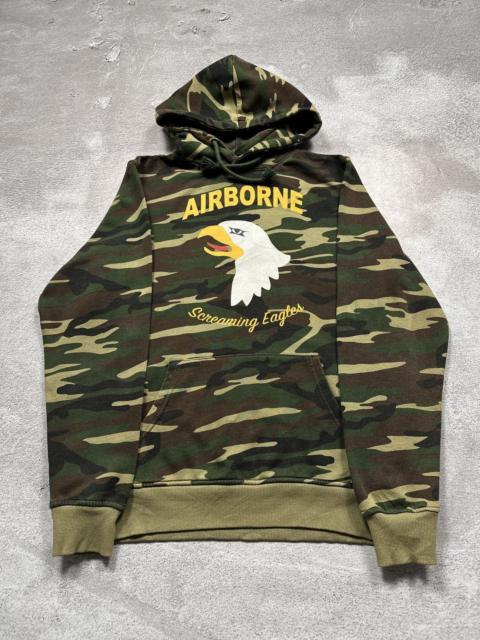 Other Designers Vintage Fostex Garments Airborne Eagle Military Camo Hoodie
