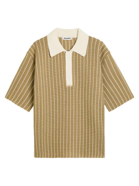 Jil Sander Jil Sander Striped Cotton-knit Polo Shirt