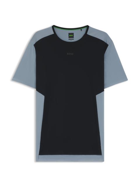 BOSS ACTIVE MESH-JERSEY T-SHIRT WITH DECORATIVE REFLECTIVE DETAILS