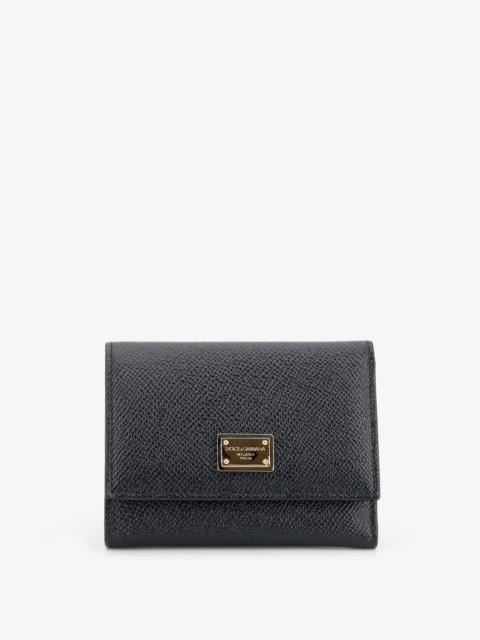 Dolce & Gabbana Dolce & Gabbana Hammered Leather Wallet Black