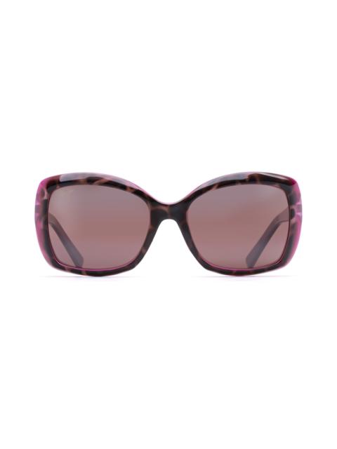 Maui Jim Maui Jim Orchid 56mm PolarizedPlus2® Square Sunglasses in Tortoise Raspberry/Rose at Nordstrom