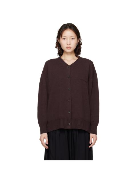 CORDERA Burgundy Merino Wool Cardigan