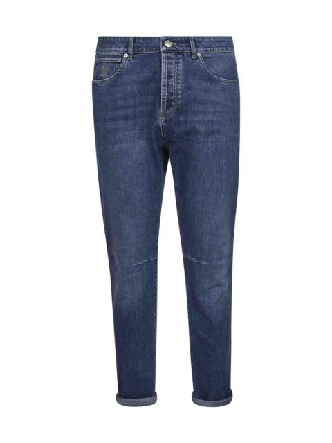 Brunello Cucinelli Men Blue Denim Leisure Fit Jeans