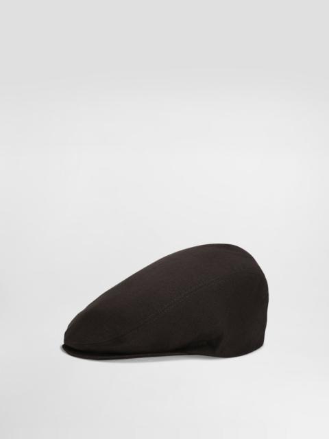 Dolce & Gabbana Linen flat cap with branded tag