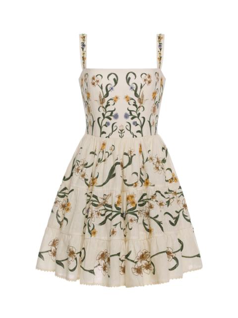 Agua by Agua Bendita Lima Patterned Mini Dress white