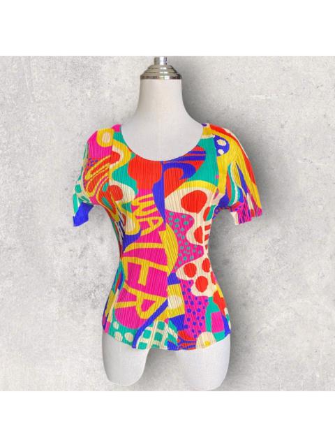 ISSEY MIYAKE Pleats Pleases Cut And Sew Abstract Blouse
