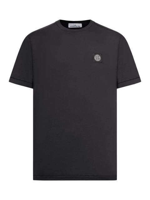 Stone Island SHORT-SLEEVE T-SHIRT WITH COMPASS PATCH BLACK