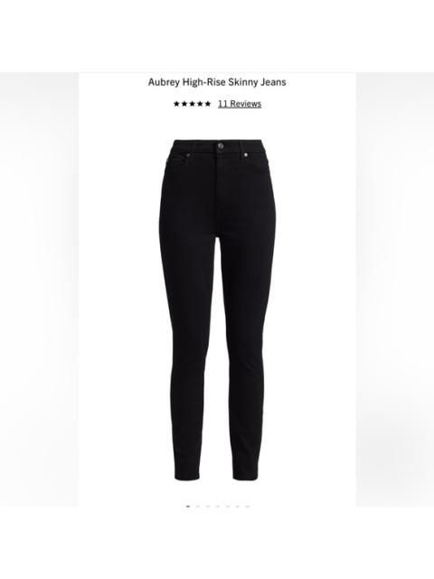7 For All Mankind Aubrey High-Rise Skinny Jeans in black