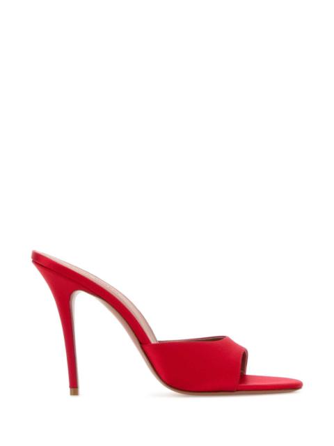 Amina Muaddi Amina Muaddi Women Red Satin Elodie Mules