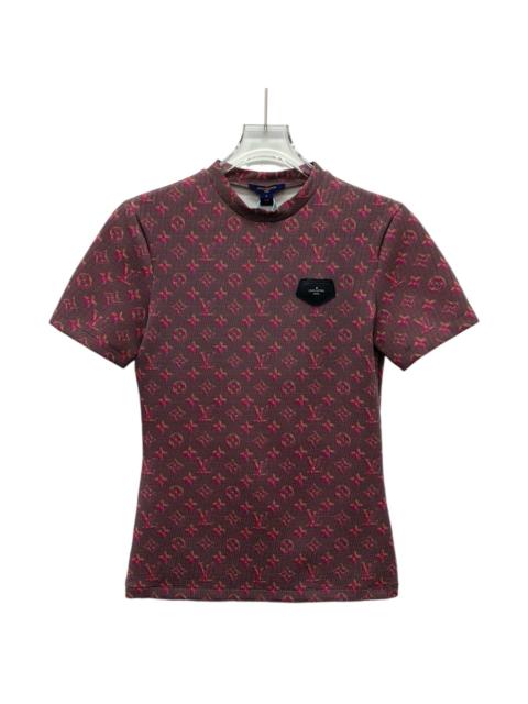 Louis Vuitton Louis Vuitton Color-Blocked Logo Monogram All-Over Print Crew Neck Short Sleeve T-Shirt