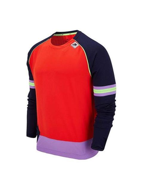 Nike Wild Run Casual Sports Round Neck Colorblock Pullover Red CV7395-634