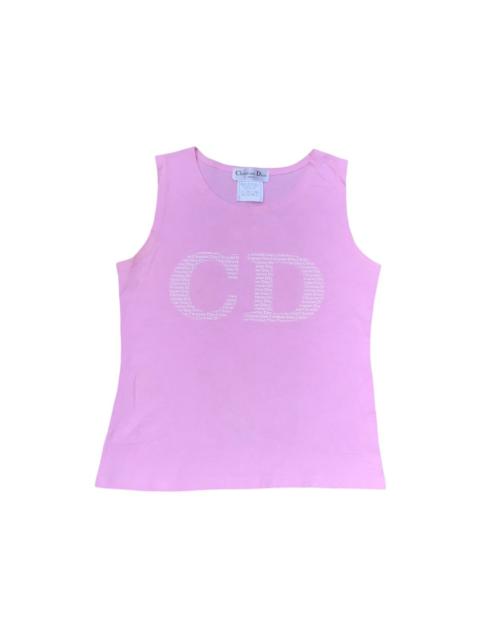 Other Designers Vintage Christian Dior pink spellout CD logo Dior Tank Top