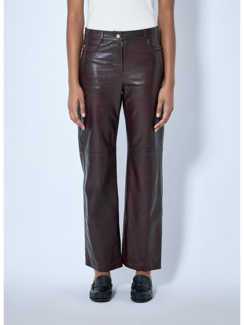 'S Max Mara Max Mara Women Leather Wide-Leg Trousers