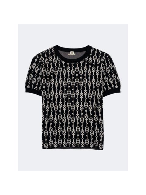 Hermès Paris Cliquetis Short Sleeve Sweater