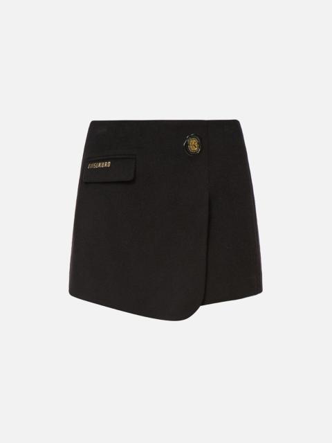 EVISU Wax Seal Badge Wrap Front Skort