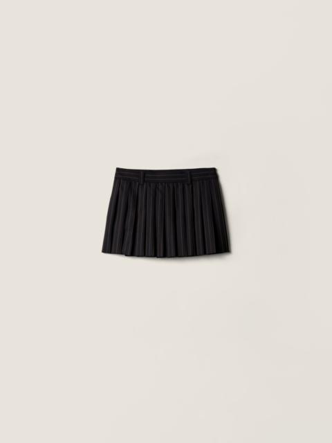 Miu Miu Pleated pinstripe miniskirt