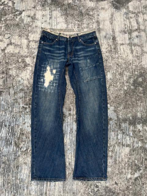 EVISU Onairai distressed denim