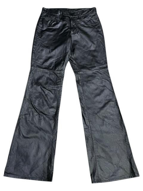 Other Designers Genuine Leather - 🔥90’s NICOLE MATSUDA Black Punk Flare Light Leather Pants