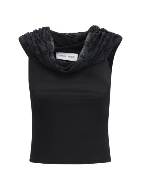 Marine Serre Marine Serre Women Off Shoulder Draped Top