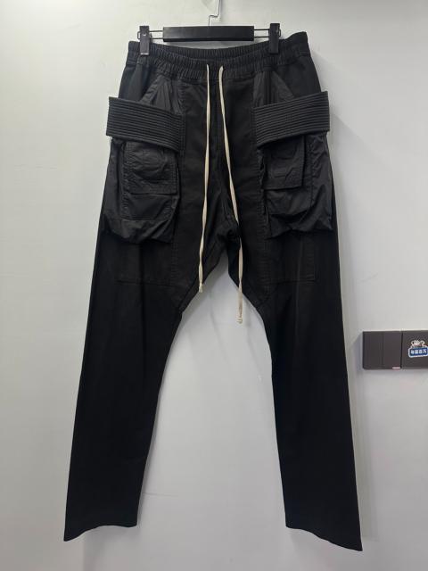 Rick Owens Rick Owens mainline patchwork nylon pocket double-ring cargo pants